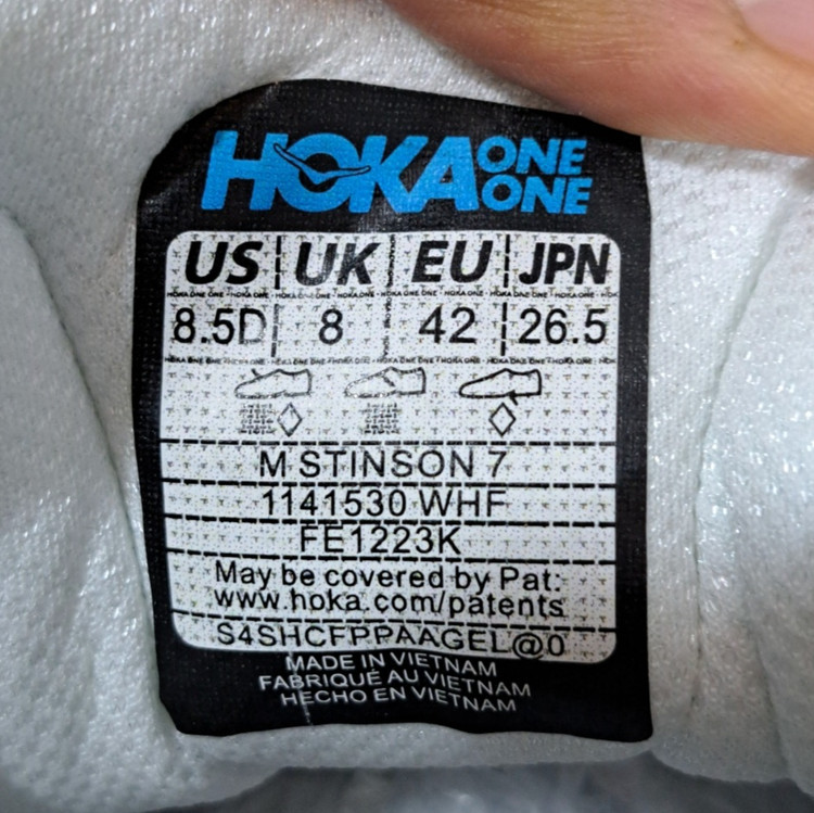 کتونی مسترکوالیتی هوکا استین سون ۷ hoka stinson 7 / ضمانت کیفیت و ویتنام / سایز ۴۰ الا ۴۵