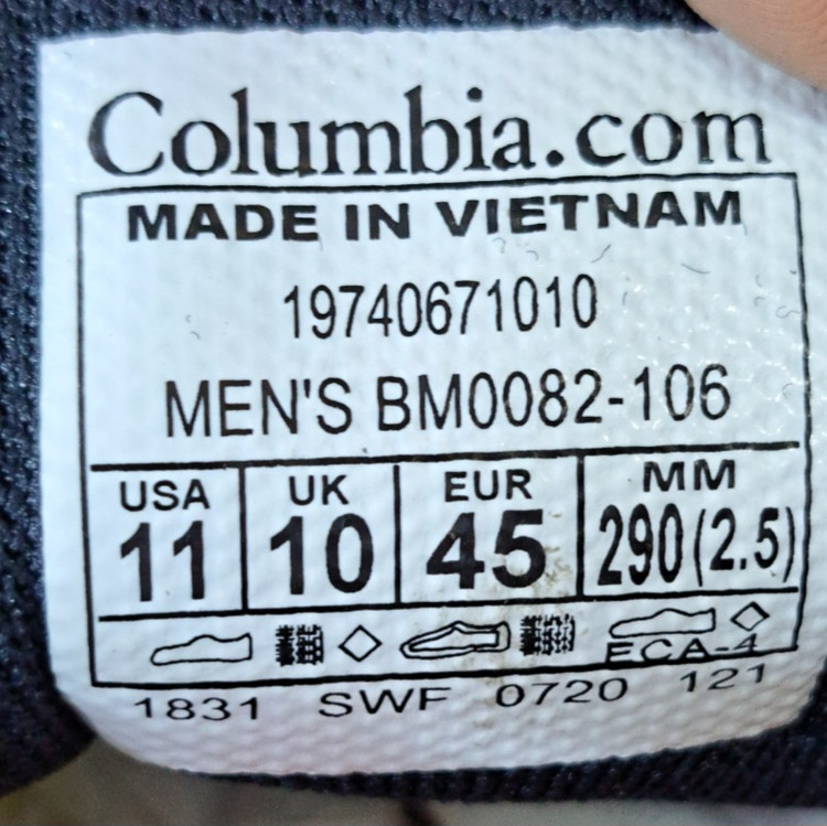 کفش طبیعت گردی مسترکوالیتی کلمبیا هایکینگ Columbia hiking / گورتکس و ضد آب / سایز ۴۰ الا ۴۵