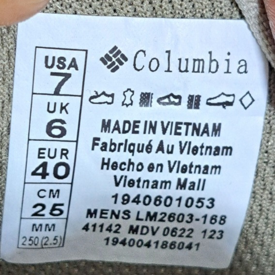 کفش طبیعت گردی کلمبیا Columbia Goretex / ضد آب و گورتکس زیره ویبرام / سایز ۴۰ الا ۴۵