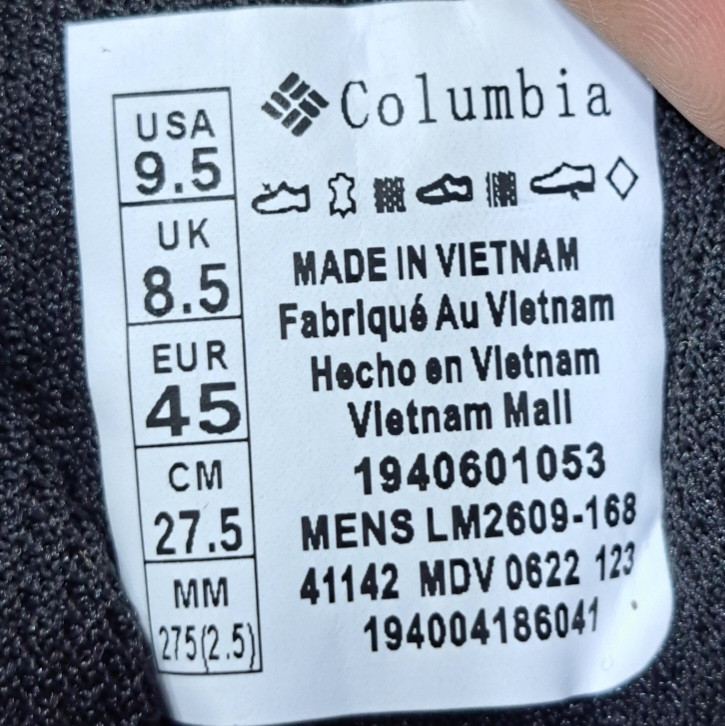 کتونی مسترکوالیتی کلمبیا گورتکس Colombia goretex / زیره ویبرام / ضمانت ویتنامی و کیفیت / سایز ۴۰ الا ۴۵