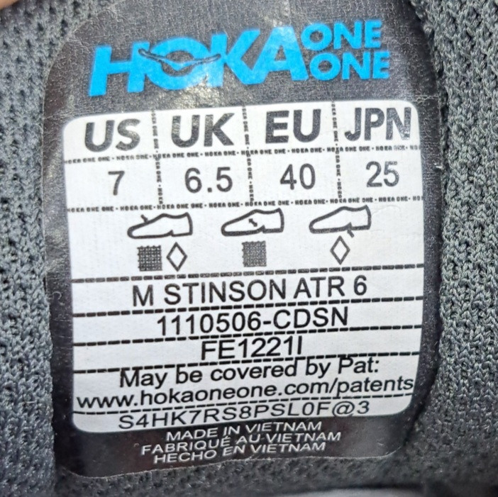 کتونی مسترکوالیتی تریل رانینگ هوکا وان وان استین سون آرت ۶ hoka one one stinson art 6 / ضمانت کیفیت و ویتنام / سایز ۴۰ الا ۴۵