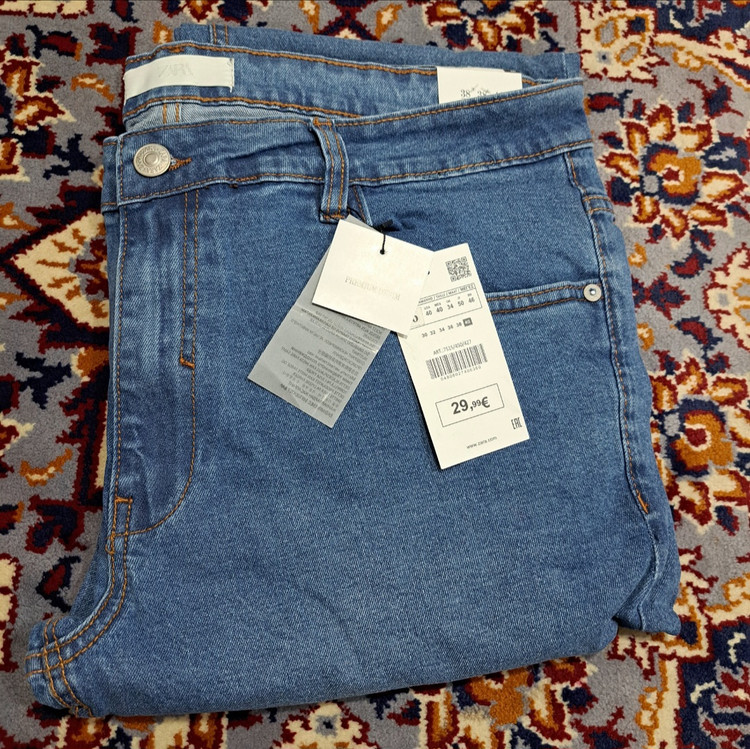 شلوار جین اورجینال برند زارا zara Jeans / آبی روشن / صمانت کیفیت / سایز ۳۸ الا ۵۰