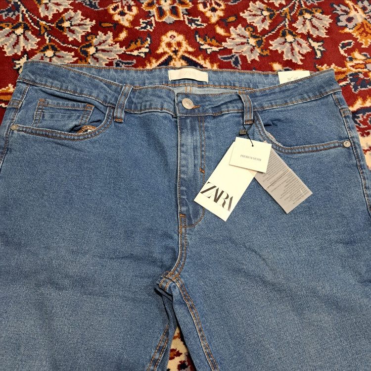 شلوار جین اورجینال برند زارا zara Jeans / آبی روشن / صمانت کیفیت / سایز ۳۸ الا ۵۰