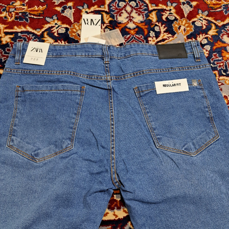 شلوار جین اورجینال برند زارا zara Jeans / آبی روشن / صمانت کیفیت / سایز ۳۸ الا ۵۰