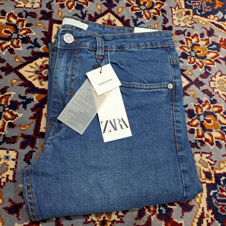 شلوار جین اورجینال برند زارا zara Jeans / آبی میانه / صمانت کیفیت / سایز ۳۸ الا ۵۰