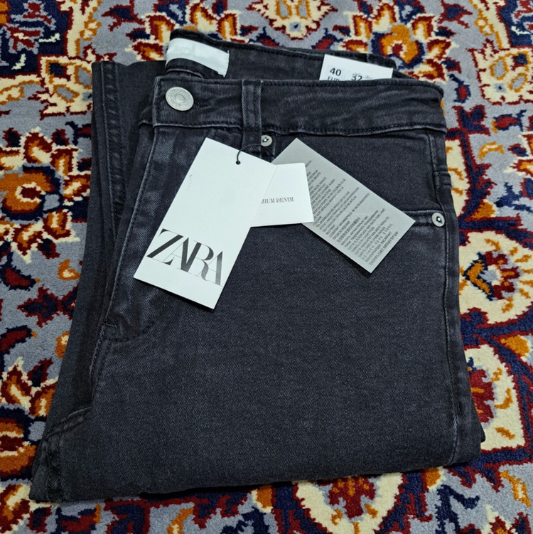 شلوار جین اورجینال برند زارا zara Jeans / ذغالی / صمانت کیفیت / سایز ۳۸ الا ۵۰