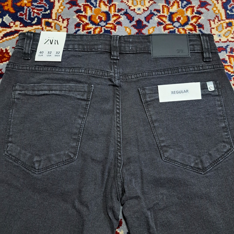 شلوار جین اورجینال برند زارا zara Jeans / ذغالی / صمانت کیفیت / سایز ۳۸ الا ۵۰