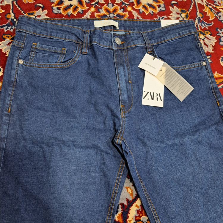 شلوار جین اورجینال برند زارا zara Jeans / آبی تیره / صمانت کیفیت / سایز ۳۸ الا ۵۰