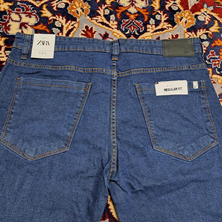 شلوار جین اورجینال برند زارا zara Jeans / آبی تیره / صمانت کیفیت / سایز ۳۸ الا ۵۰